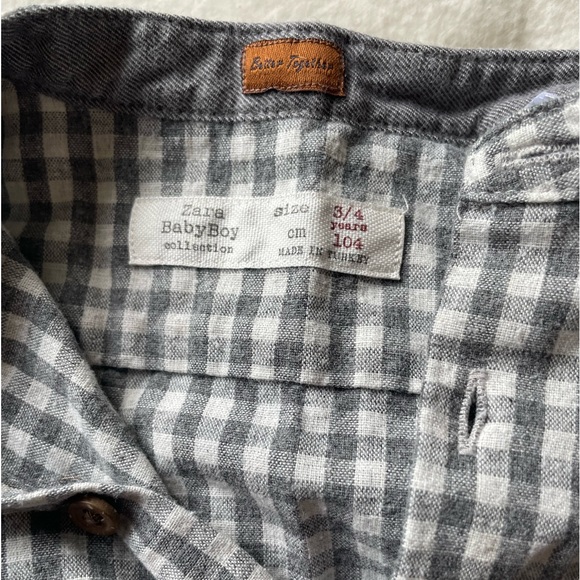 Linen shirt by Zara 3-4 years - Picture 3 of 4